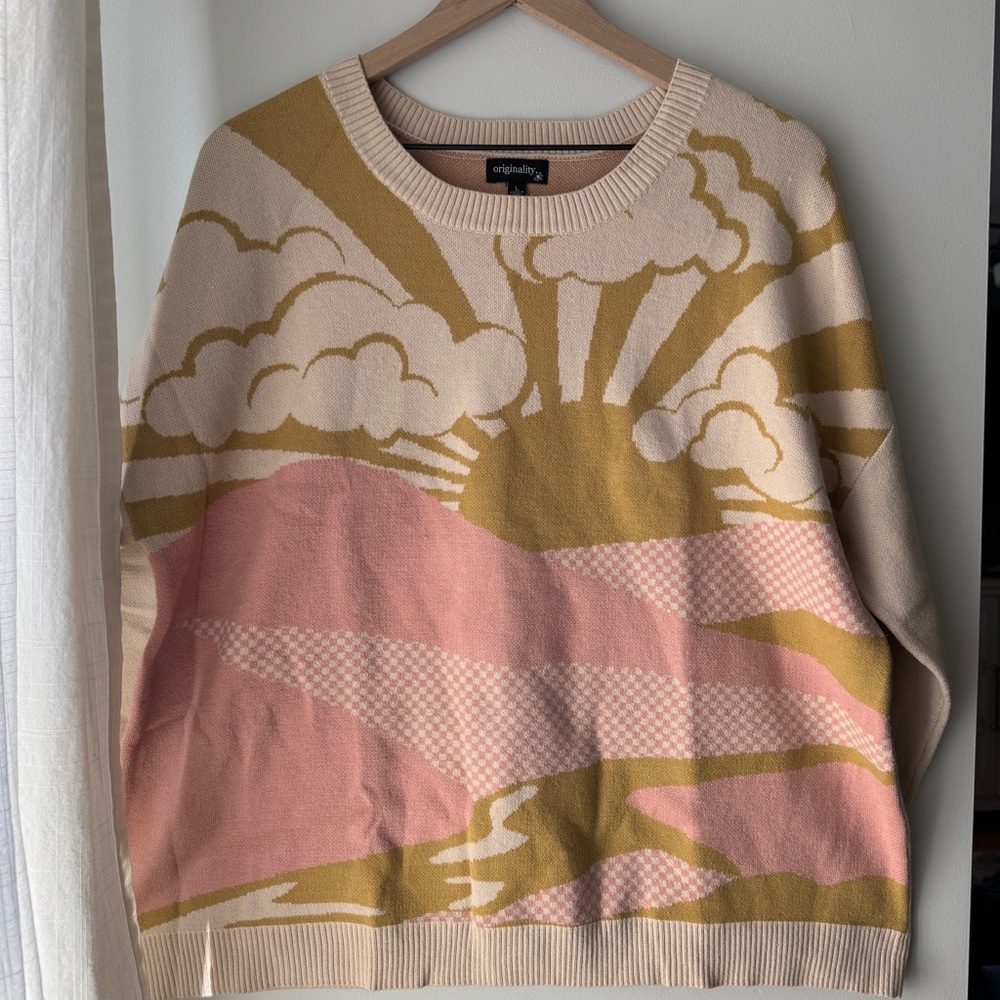 Originality Altar’d State Sweater Sunset Sunrise Landscape Large